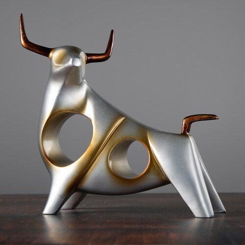 Nordic Style Bull Sculpture Home Decor | Bowlift