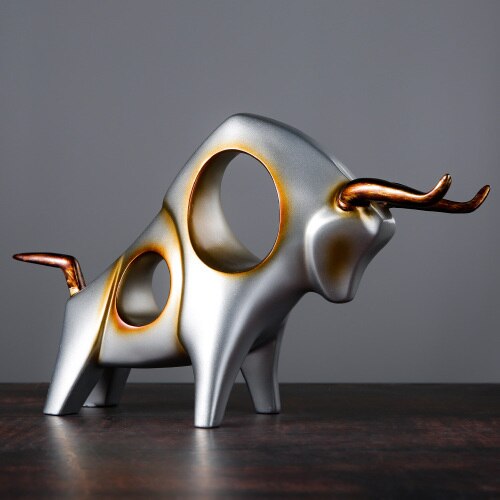 Nordic Style Bull Sculpture Home Decor | Bowlift