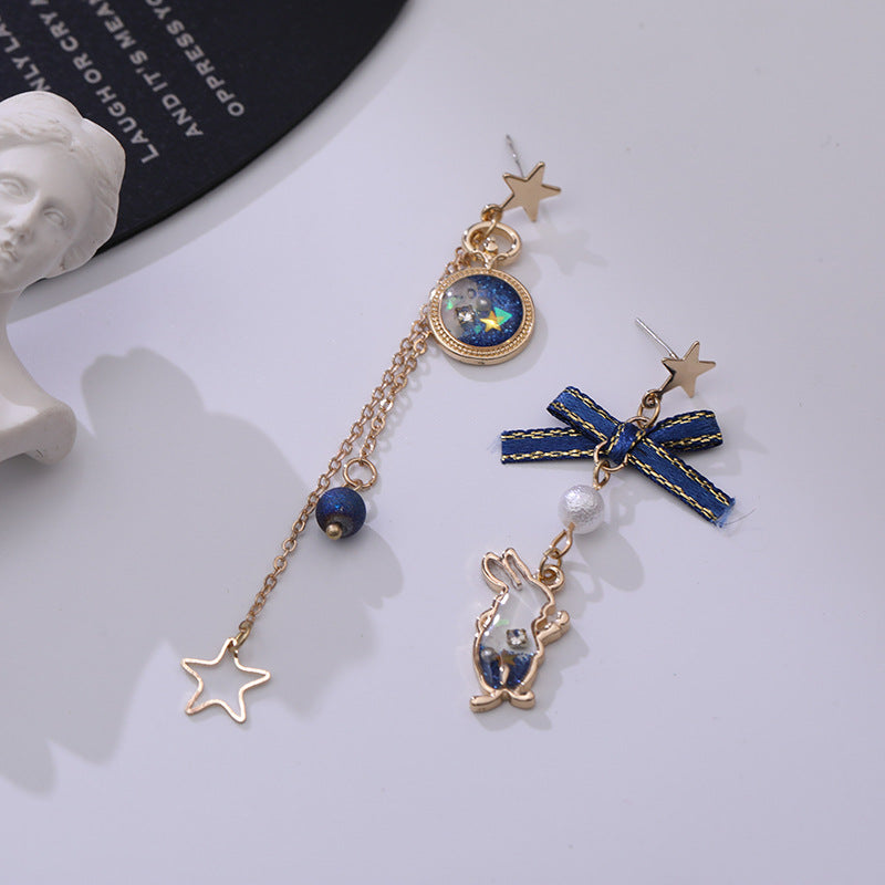BowLift | Japanese Style Cute Blue Rabbit Clip on Earring