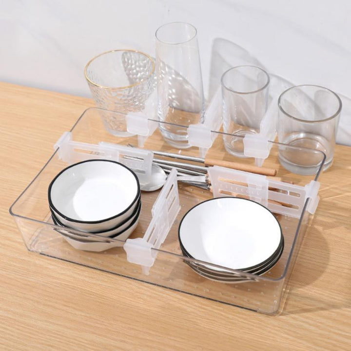 BowLift | 4pcs Retractable Refrigerator Shelf Organizer Divider