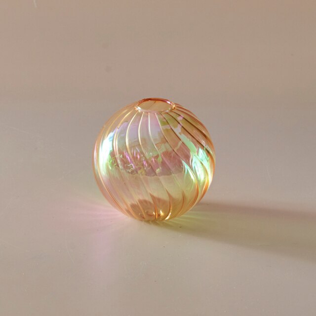 Colourful Glass Globe Vase - Swirl | Bowlift