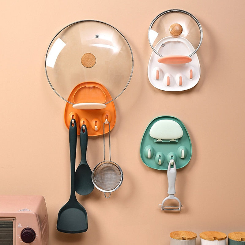 BowLift | Cat Paw Wall-Mounted Pot Lid Holder Rack