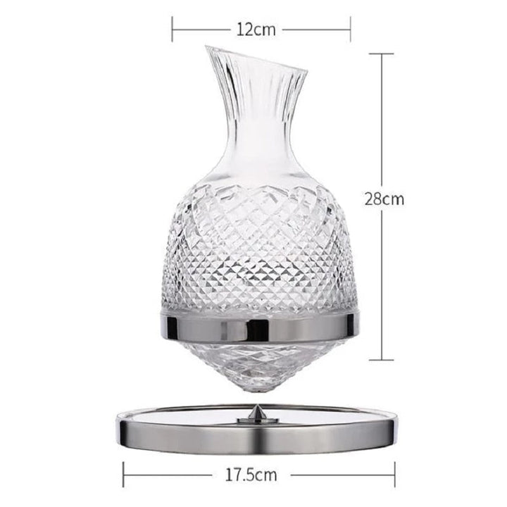 BowLift | Elegant Crystal Spinning Glass Wine Decanter