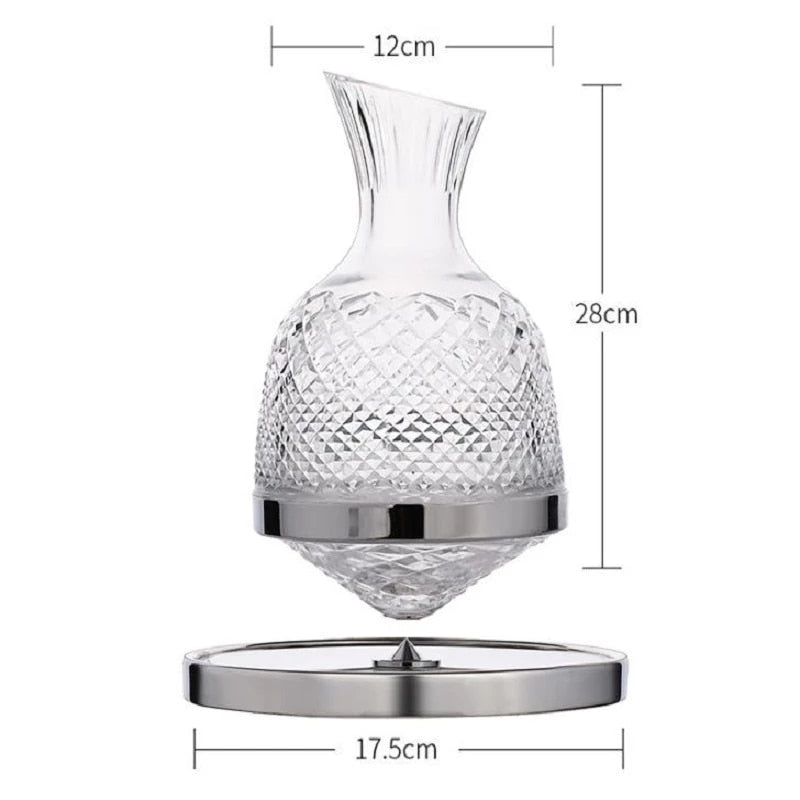 BowLift | Elegant Crystal Spinning Glass Wine Decanter