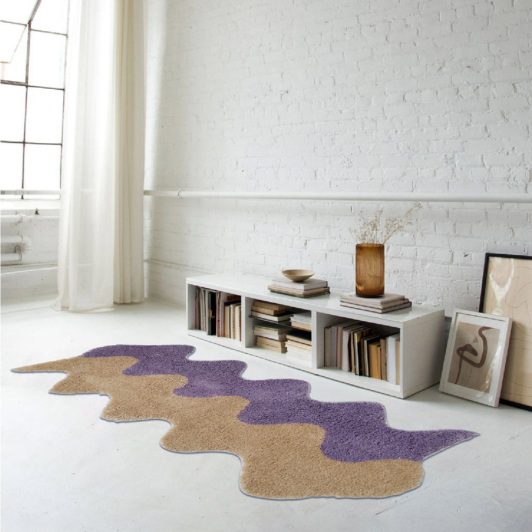 Wavy 2-toned Narrow Rug | Bowlift