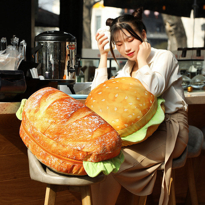 2in1 Comfy Hamburger Pillow Seat Cushion | Bowlift