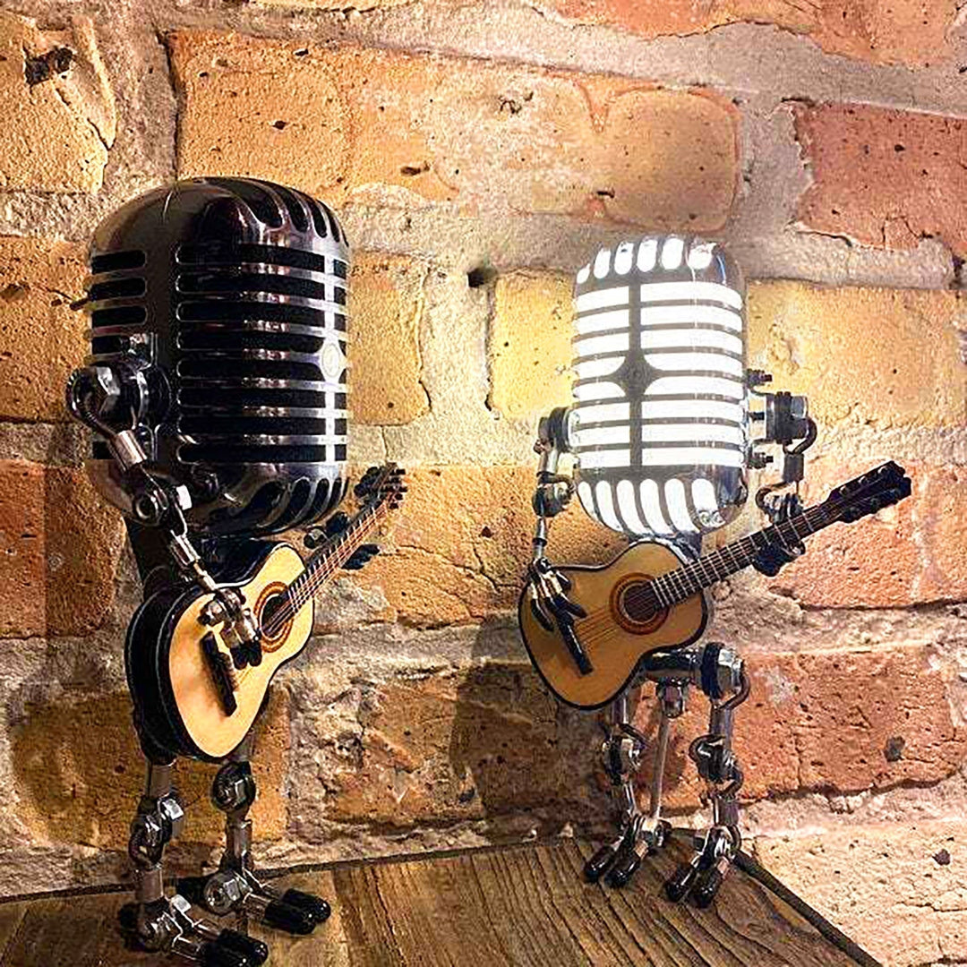 BowLift | Vintage Guitar Playing Microphone Robot Lamp