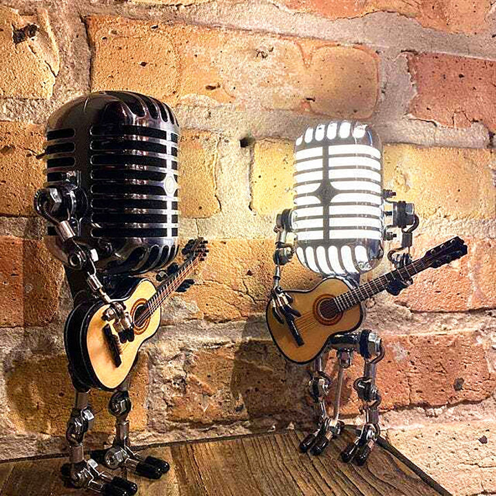 BowLift | Vintage Guitar Playing Microphone Robot Lamp