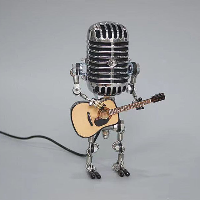 BowLift | Vintage Guitar Playing Microphone Robot Lamp
