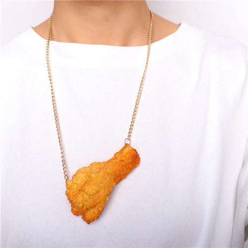 BowLift | Fried Chicken Nugget Funny Resin Necklace