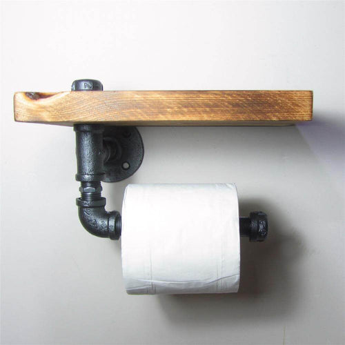 BowLift | Wooden Urban Industrial Wall Mount Holder  with Roller