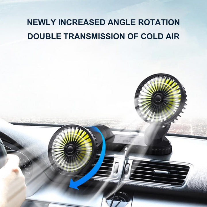 Car Dashboard Double USB Cooling Fan | Bowlift