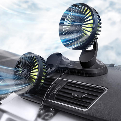 Car Dashboard Double USB Cooling Fan | Bowlift