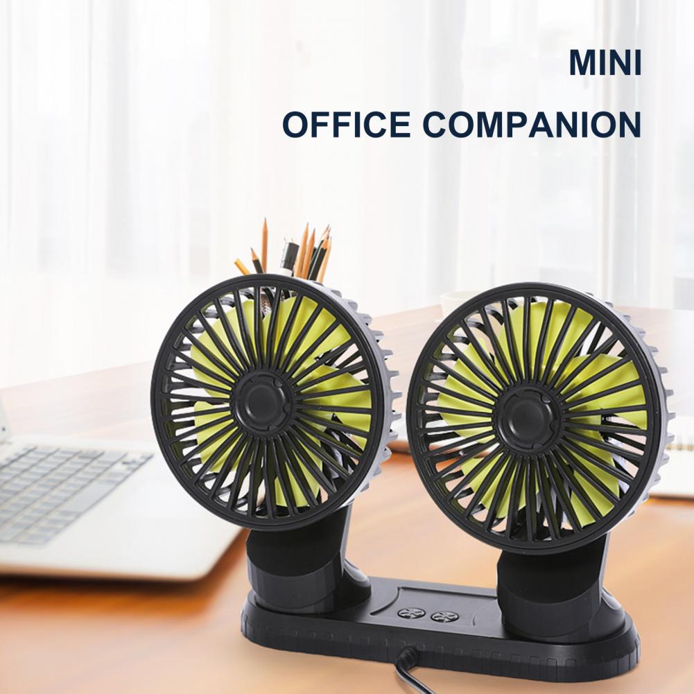 Car Dashboard Double USB Cooling Fan | Bowlift