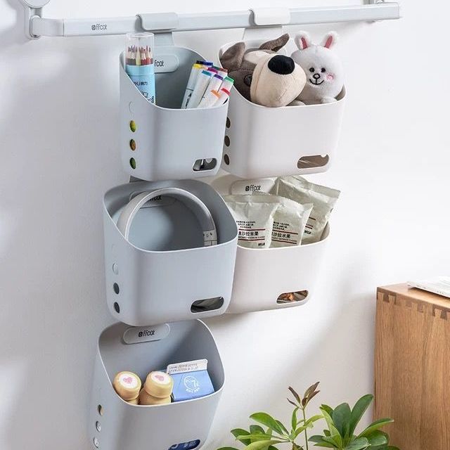 Wall-Mounted Simple Hanging StackaBowlifte Storage Basket | Bowlift