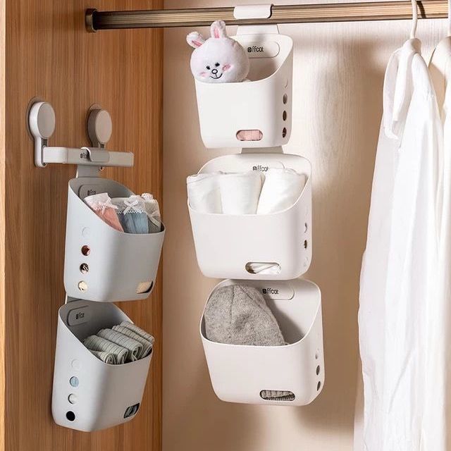 Wall-Mounted Simple Hanging StackaBowlifte Storage Basket | Bowlift