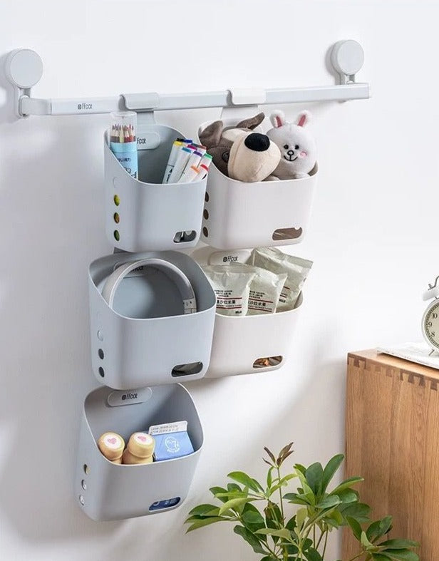 Wall-Mounted Simple Hanging StackaBowlifte Storage Basket | Bowlift