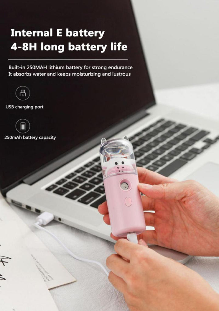 BowLift | USB Cartoon Animal Rechargeable Mini Face Steamer