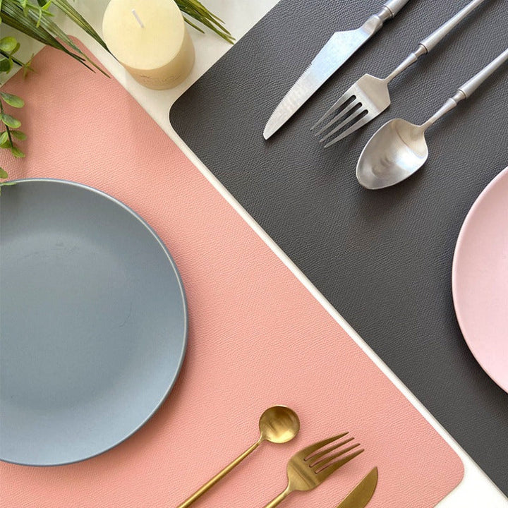 BowLift | Modern rectangular waterproof PU leather placemats