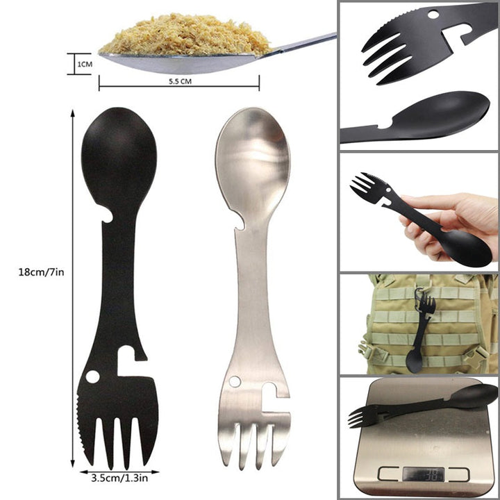 Stainless Steel Multifunctional Bottle Opener Spork | Bowlift