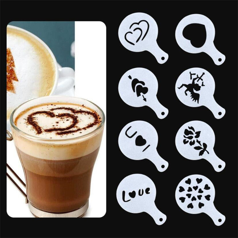 BowLift | 8Pcs Coffee Cake Decoration Stencil Molds
