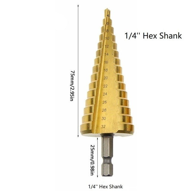 BowLift | Titanium Drill Cone Bit Set