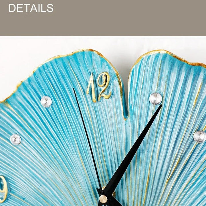 BowLift | Elegant Leaf Wall Silent Clock