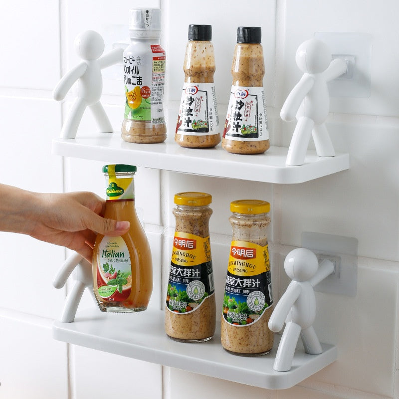 BowLift | Punch-Free Human Figure Bathroom Shelf