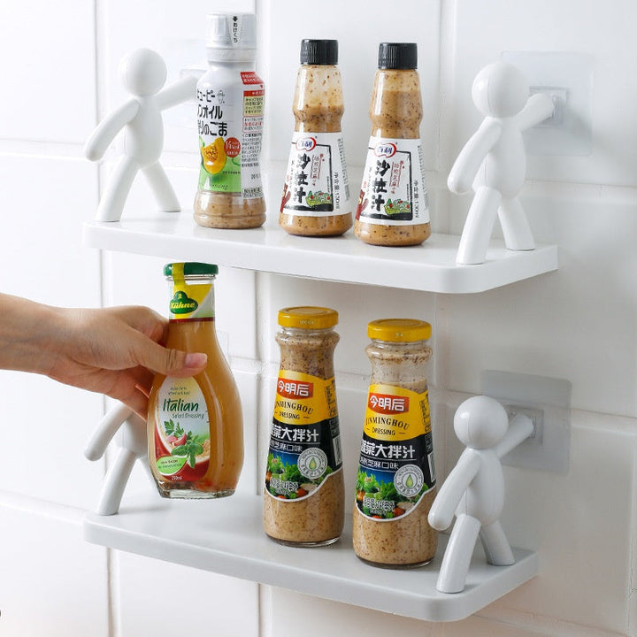 BowLift | Punch-Free Human Figure Bathroom Shelf