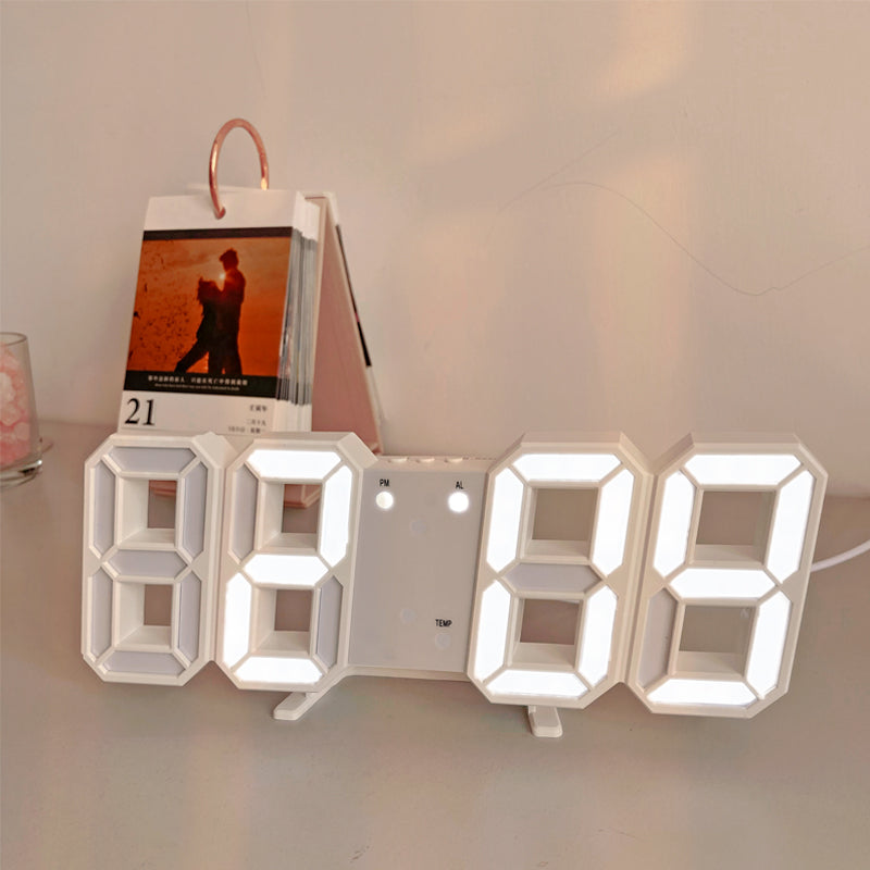 3D LED Modern Digital Alarm Wall Clock | Bowlift