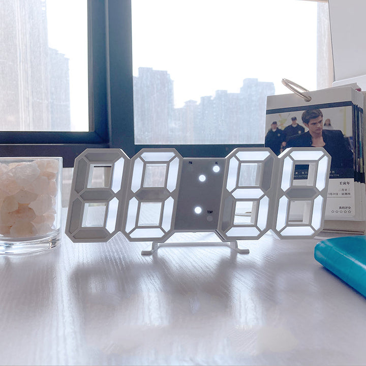 3D LED Modern Digital Alarm Wall Clock | Bowlift