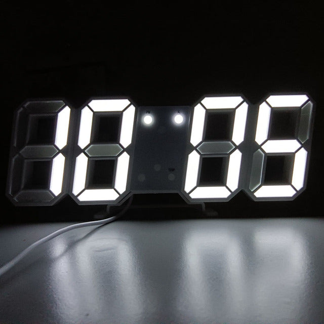 3D LED Modern Digital Alarm Wall Clock | Bowlift