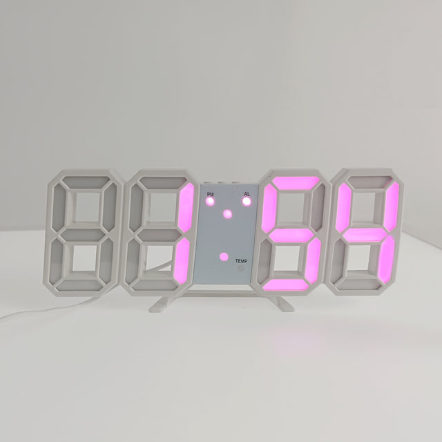 3D LED Modern Digital Alarm Wall Clock | Bowlift