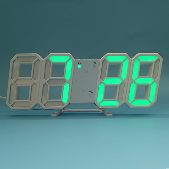 3D LED Modern Digital Alarm Wall Clock | Bowlift