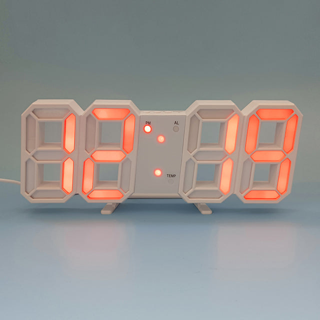 3D LED Modern Digital Alarm Wall Clock | Bowlift