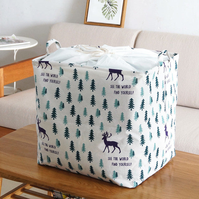 Large Capacity Cotton FoldaBowlifte Laundry Basket | Bowlift
