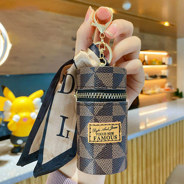 BowLift | Leather Luxury Mini Lipstick Bag Keychain