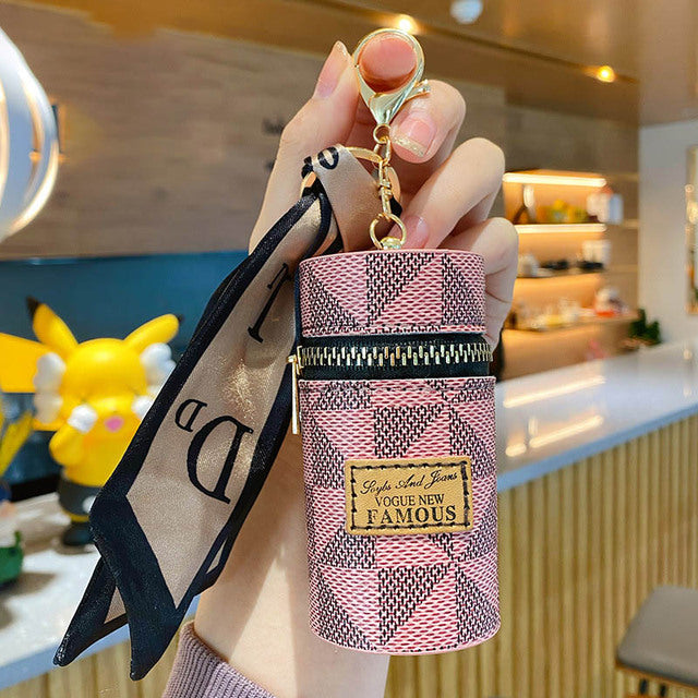 BowLift | Leather Luxury Mini Lipstick Bag Keychain