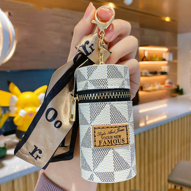 BowLift | Leather Luxury Mini Lipstick Bag Keychain