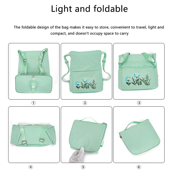 Flower Waterproof Folding Large Travel Backpack | Bowlift