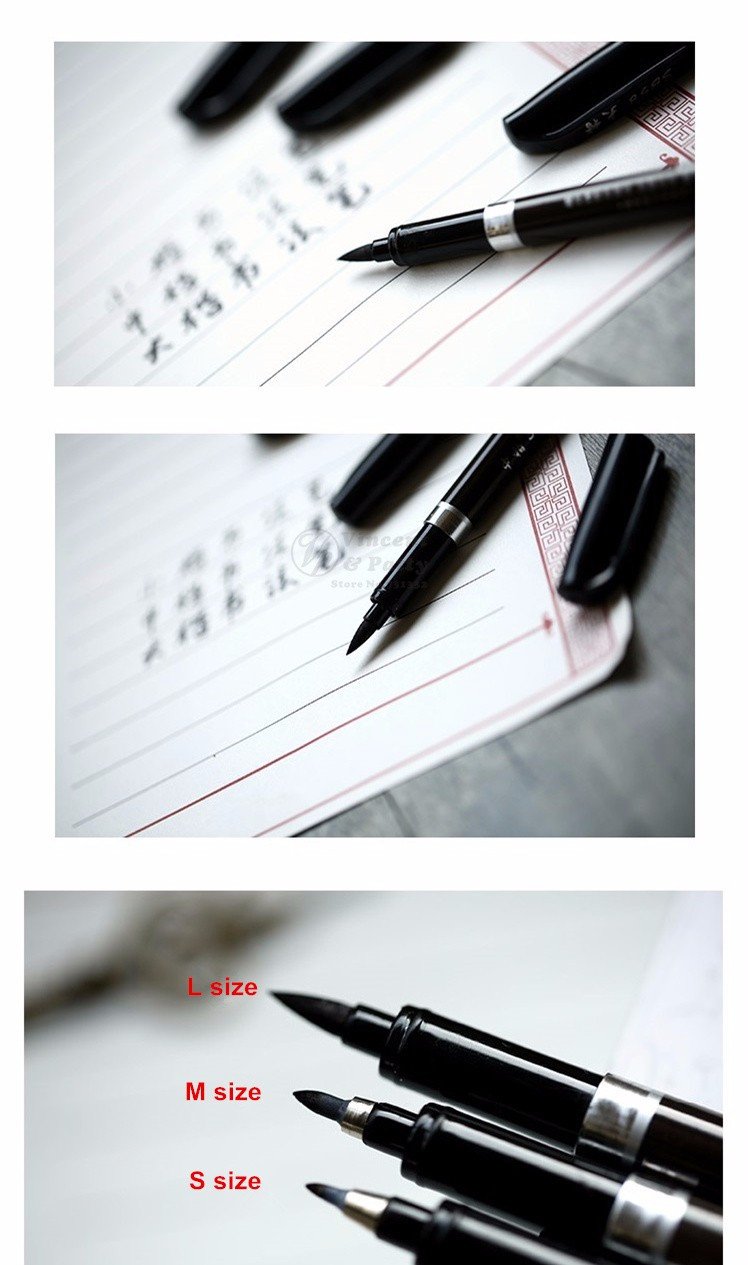 Calligraphy Brush Pens - 3 Pieces | Bowlift
