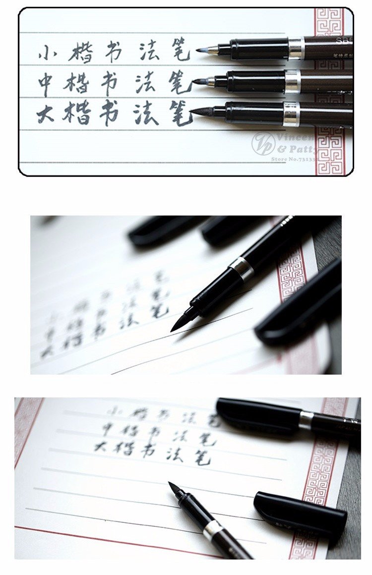 Calligraphy Brush Pens - 3 Pieces | Bowlift