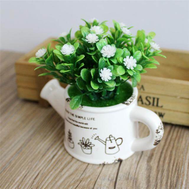 BowLift | Artificial Plastic Flowers with Ceramics Vase