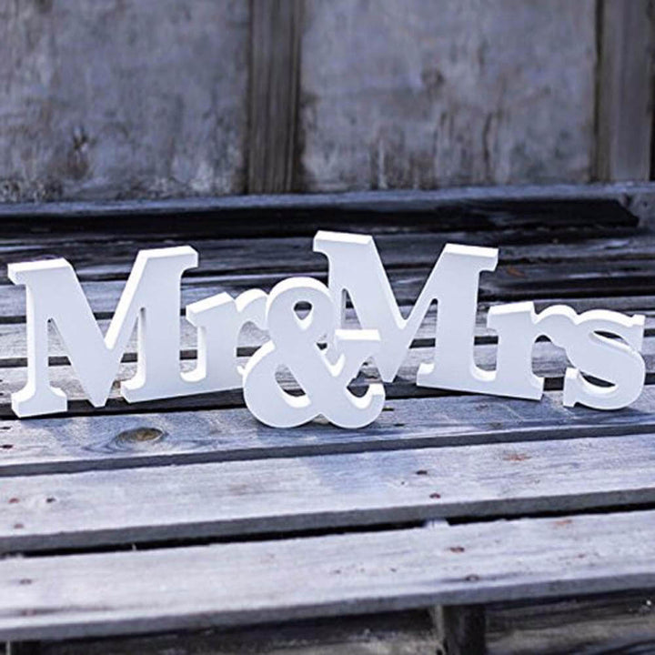 BowLift | Mr & Mrs Wooden Letters for Wedding Decoration