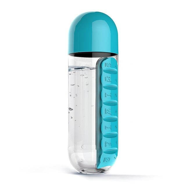 Water Bottle Daily Pill Organizer | Bowlift