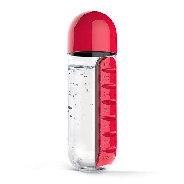 Water Bottle Daily Pill Organizer | Bowlift