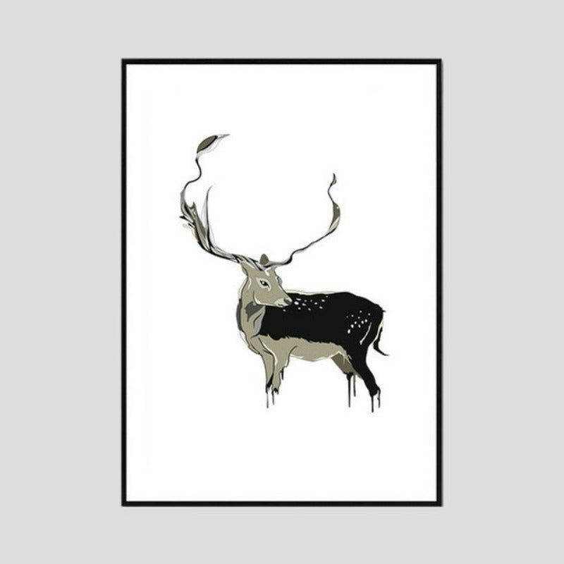 Nordic Nature Canvas Painting Animals - Canvas Wall Art Painting | Bowlift