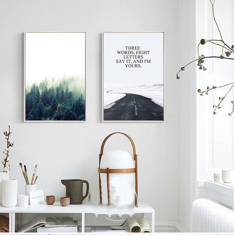 New Nordic Seaside Forest - Canvas Wall Art Painting | Bowlift