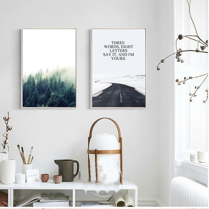 New Nordic Seaside Forest - Canvas Wall Art Painting | Bowlift