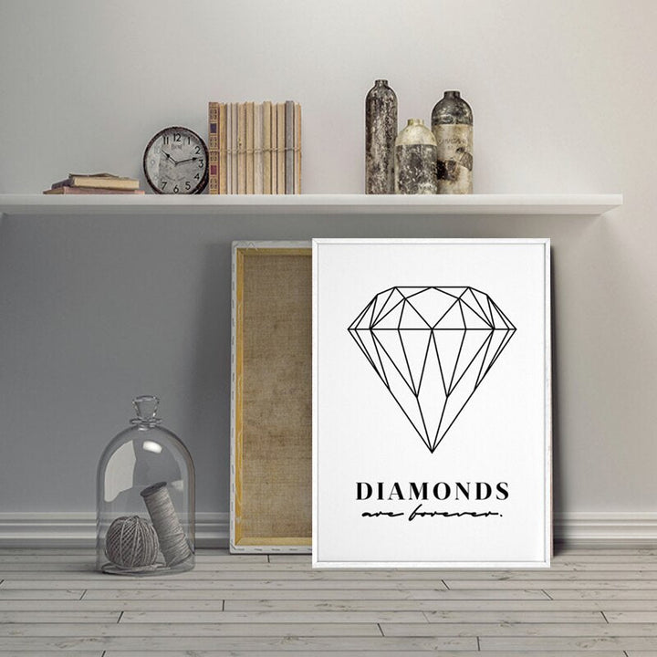 Diamonds Are Forever - Canvas Wall Art Painting | Bowlift